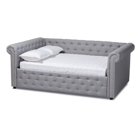 Baxton Studio Mabelle Gray Upholstered Full Size Daybed 154-9484